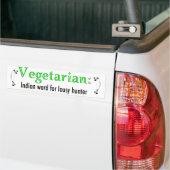 vegetariër bumpersticker (Op Truck)