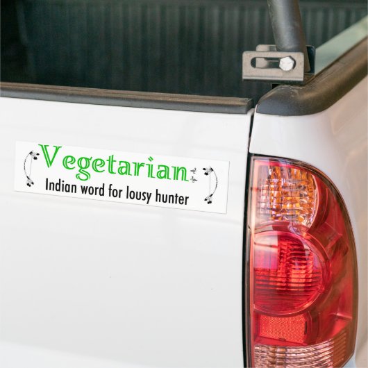 vegetariër bumpersticker (Op Truck)