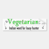 vegetariër bumpersticker (Voorkant)
