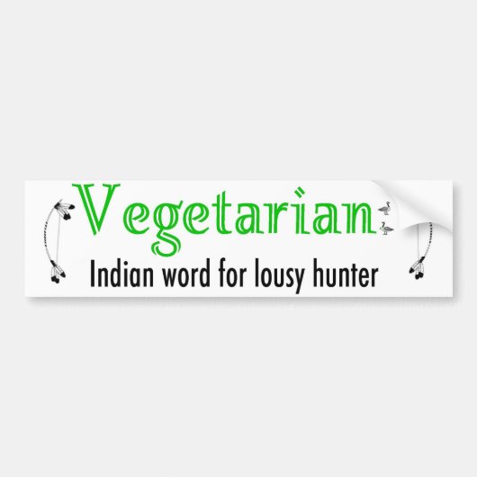 vegetariër bumpersticker (Voorkant)