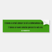 vegetariër bumpersticker (Voorkant)