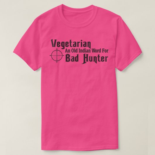 vegetariër en oud Indiaas woord voor slechte jager T-shirt (Design voorkant)
