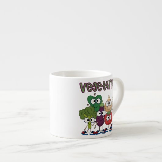 Vegetariër Espresso Kop (Voorkant rechts)