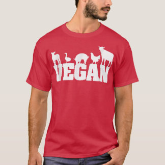 vegetariër Funny Vegetarian Retro Vegan T- T-shirt