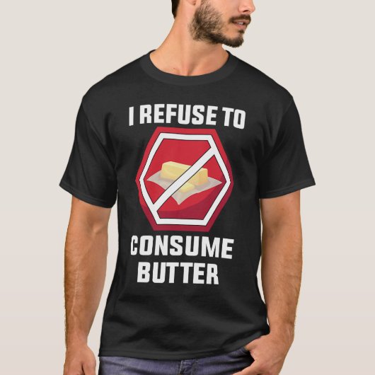 Vegetariër ik weiger botergroenten te consumeren t-shirt (Voorkant)