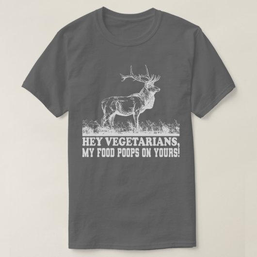 vegetariër mijn voedselpoep op je voedsel t-shirt (Design voorkant)