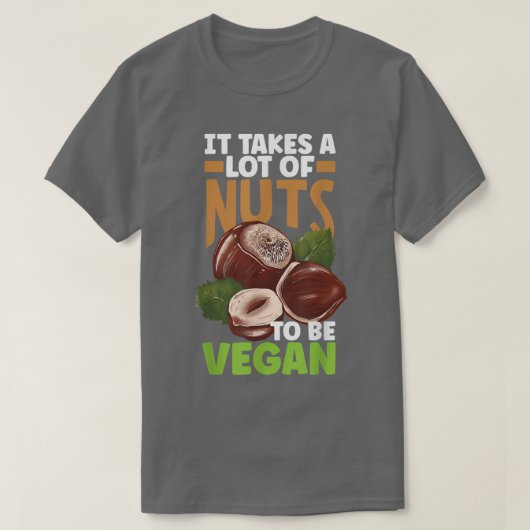 vegetariër neemt veel noten over t-shirt (Design voorkant)