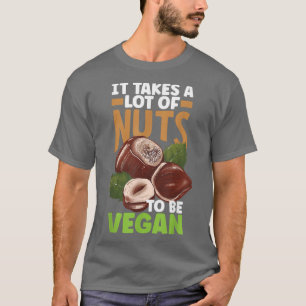 vegetariër neemt veel noten over t-shirt