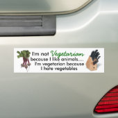 vegetariër op jacht bumpersticker (Op auto)