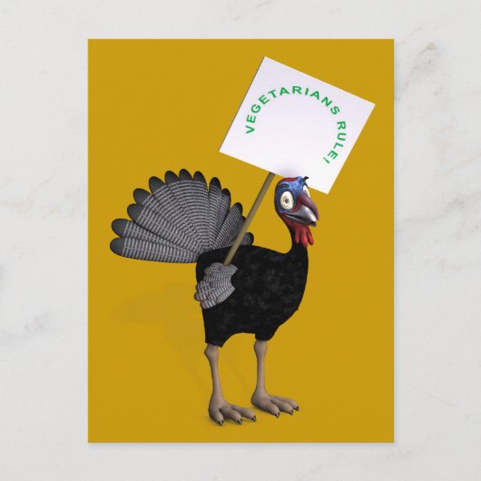 Vegetariër-regel! Briefkaart (Voorkant)