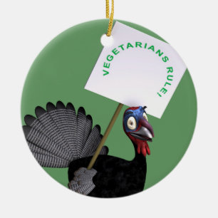Vegetariër-regel! Keramisch Ornament