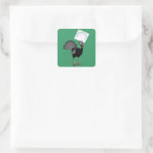 Vegetariër-regel! Vierkante Sticker (Tas)