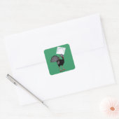 Vegetariër-regel! Vierkante Sticker (Envelop)