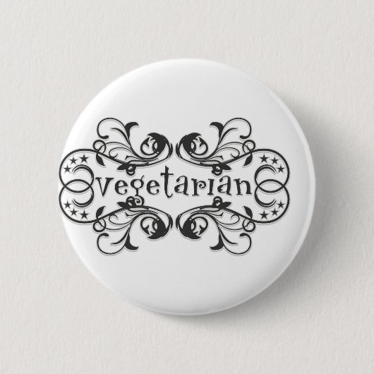  vegetariër ronde button 5,7 cm (Voorkant)