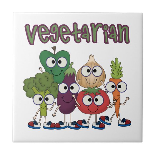 Vegetariër Tegeltje (Voorkant)