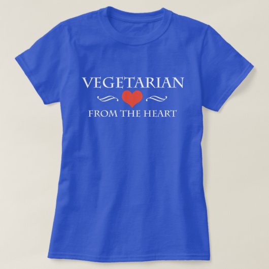 Vegetariër uit het hart t-shirt (Design voorkant)