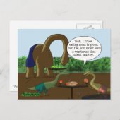 Vegetariër versus de Grappige Dinosaurus van de Briefkaart (Voorkant / Achterkant)