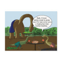 Vegetariër versus de Grappige Dinosaurus van de