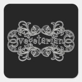  vegetariër vierkante sticker (Voorkant)