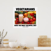 Vegetariërs hebben het kleinst dieet poster (Keuken)