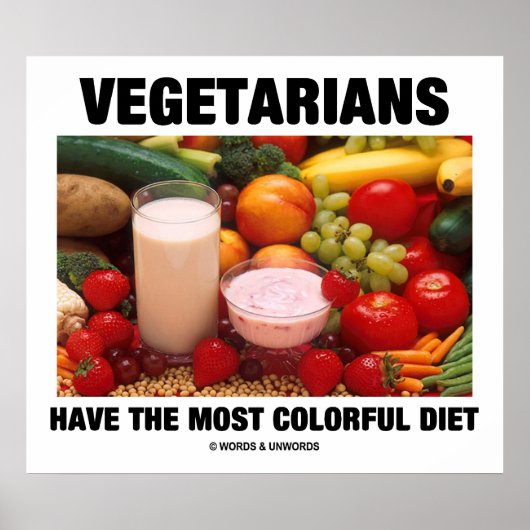 Vegetariërs hebben het kleinst dieet poster (Voorkant)