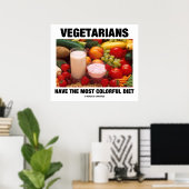 Vegetariërs hebben het kleinst dieet poster (Thuiskantoor)