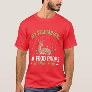 VEGETARIERS MIJN ETEN POEPT OP JOUW ETEN Grappige  T-shirt