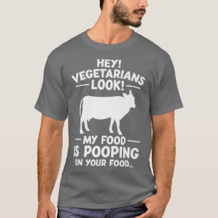Vegetariërs Mijn eten poetst op je Koe T-shirt