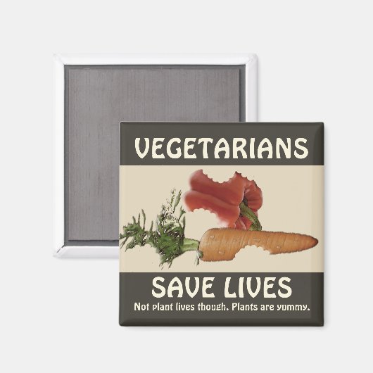 Vegetariërs redden levens magneet (Voorkant / Achterkant)