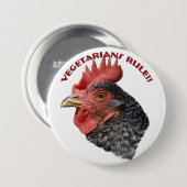 Vegetariërs regeren! -Button Ronde Button 7,6 Cm (Voorkant /achterkant)