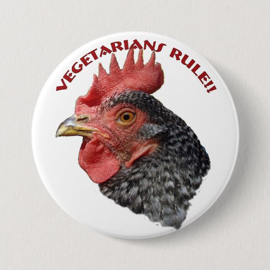Vegetariërs regeren! -Button Ronde Button 7,6 Cm (Voorkant)