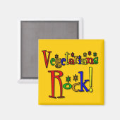 Vegetariërs Rock (retro stijl) Magneet (Voorkant / Achterkant)