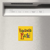 Vegetariërs Rock (retro stijl) Magneet (Insitu (Vaatwasser))