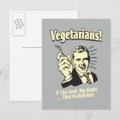 Vegetariërs: Ze zijn heerlijk Briefkaart (Voorkant / Achterkant)