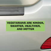 VEGETARIËRS ZIJN KINDER, SLIMMER, GEZONDHEID EN H. BUMPERSTICKER (Op auto)