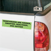 VEGETARIËRS ZIJN KINDER, SLIMMER, GEZONDHEID EN H. BUMPERSTICKER (Op Truck)