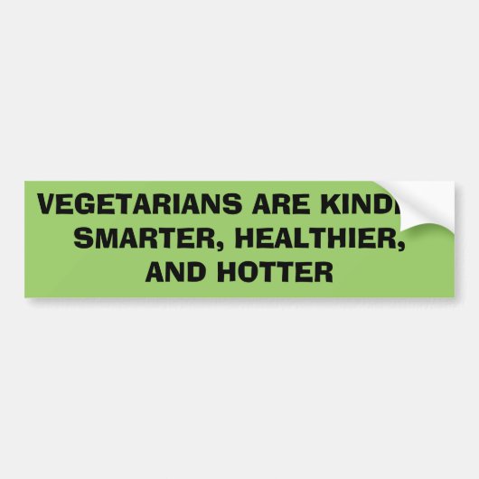 VEGETARIËRS ZIJN KINDER, SLIMMER, GEZONDHEID EN H. BUMPERSTICKER (Voorkant)