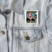 Vegetariërs zijn kool vierkante button 5,1 cm (In situ)