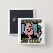 Vegetariërs zijn kool vierkante button 5,1 cm (Voorkant /achterkant)
