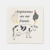 Vegetariërs zijn onze vrienden Thanksgiving Napkin Servetten (Voorkant)
