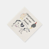 Vegetariërs zijn onze vrienden Thanksgiving Napkin Servetten (Hoek)
