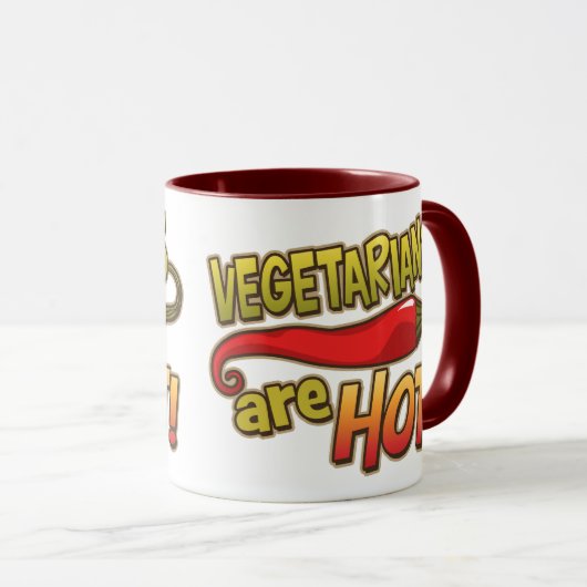 Vegetariërs zijn warme Mok (Voorkant rechts)