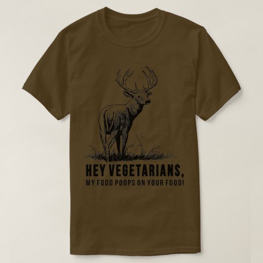 Vegetarie's, mijn voedselbont op je eten t-shirt (Design voorkant)