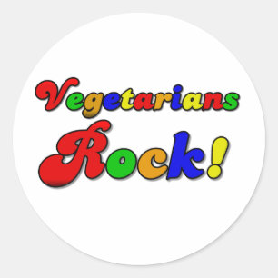 Vegetaries Rock Ronde Sticker