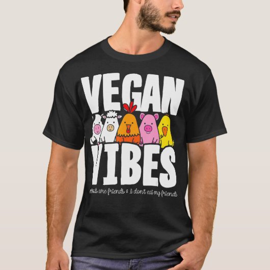 Vegetarisch boerenvee op basis van een Plant-dieet T-shirt (Voorkant)