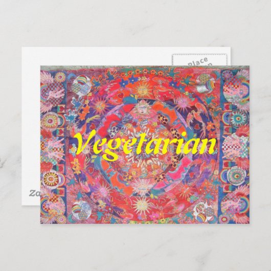 Vegetarisch Briefkaart (Voorkant / Achterkant)