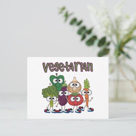 Vegetarisch Briefkaart (Staand voorkant)