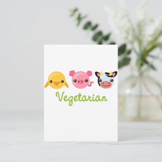 Vegetarisch Briefkaart (Staand voorkant)