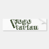 Vegetarisch Bumpersticker (Voorkant)