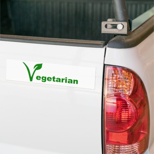 Vegetarisch Bumpersticker (Op Truck)